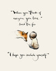 When you think of everyone you love, I hope you include yourself