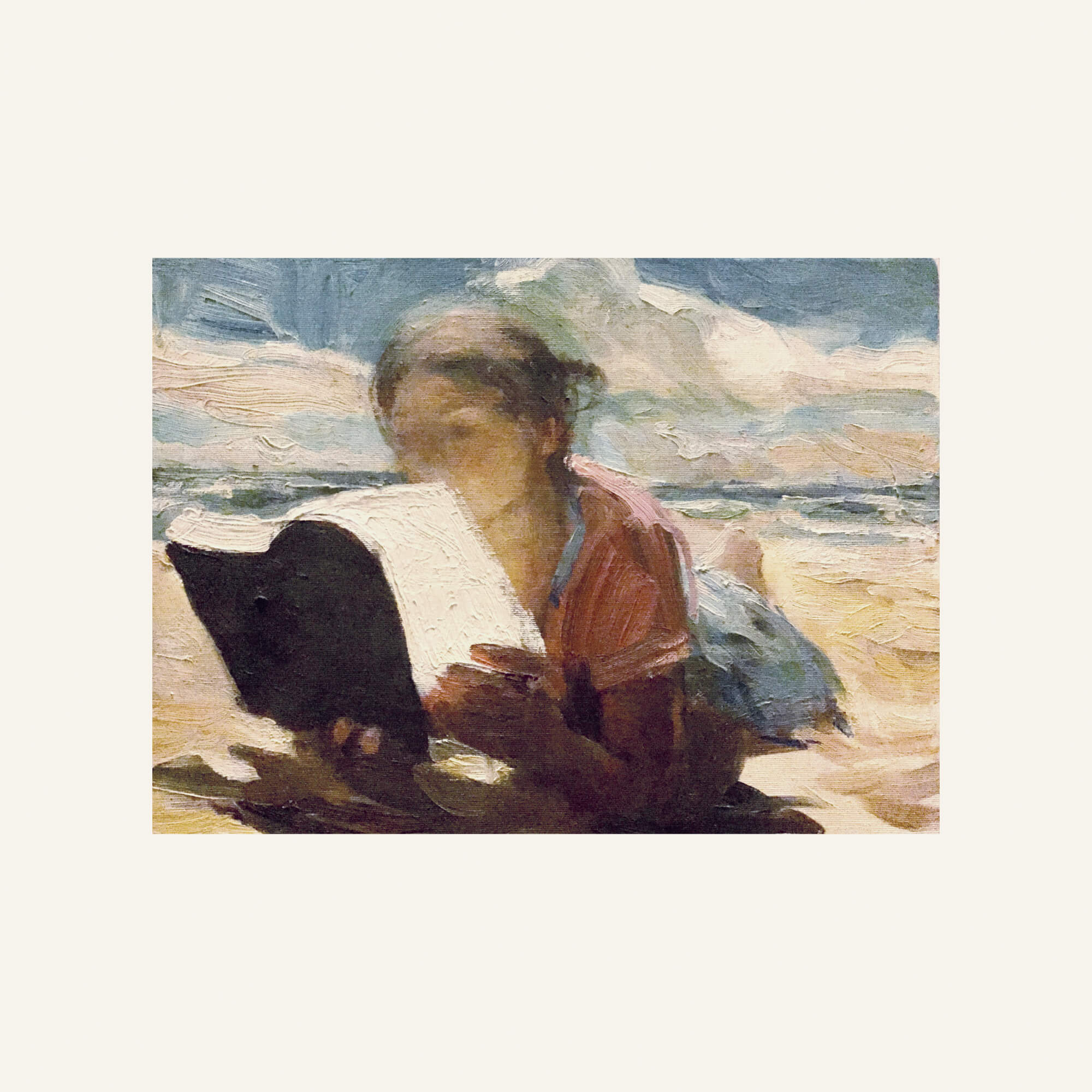 Girl reading on the beach