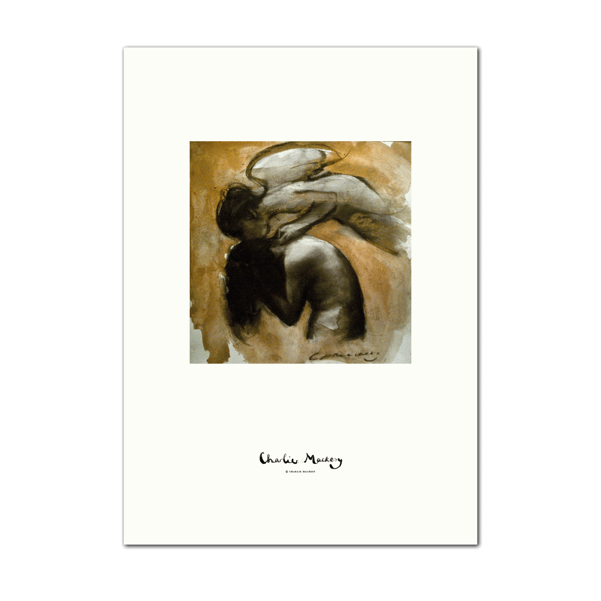 Gold angel and cellist