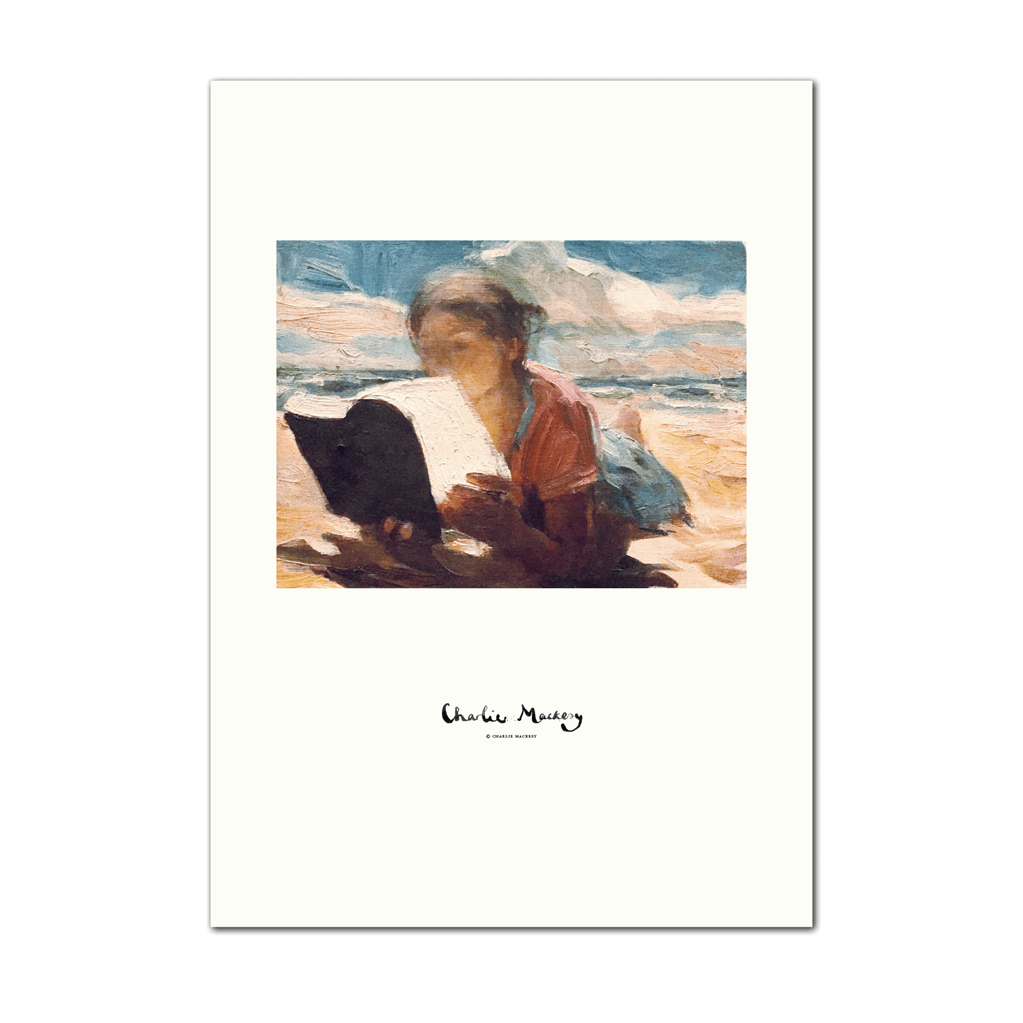 Girl reading on the beach