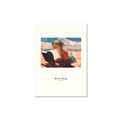 Picture of Girl reading on the beach | Print