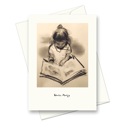 Picture of Girl Reading | Card