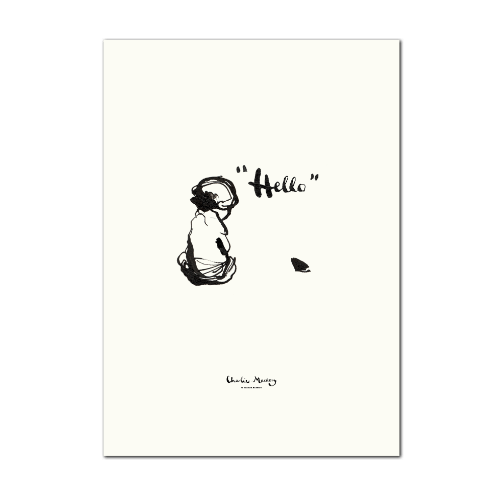 Picture of “Hello”. Boy & Mole | Print