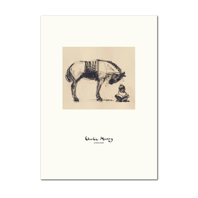 Picture of Horse with girl reading | Print