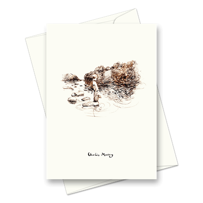 Picture of Boy and the Mole on the river | Card