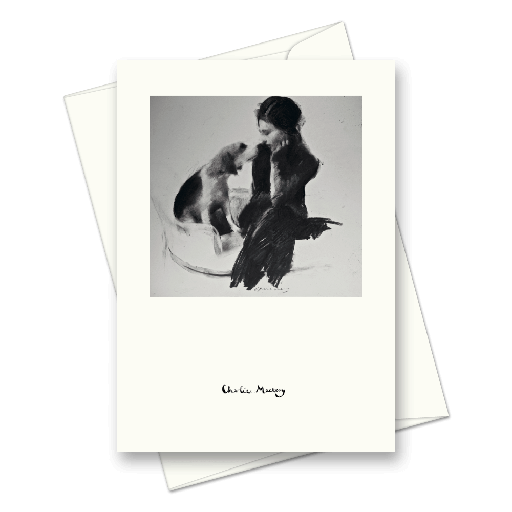 Picture of Girl with dog | Card