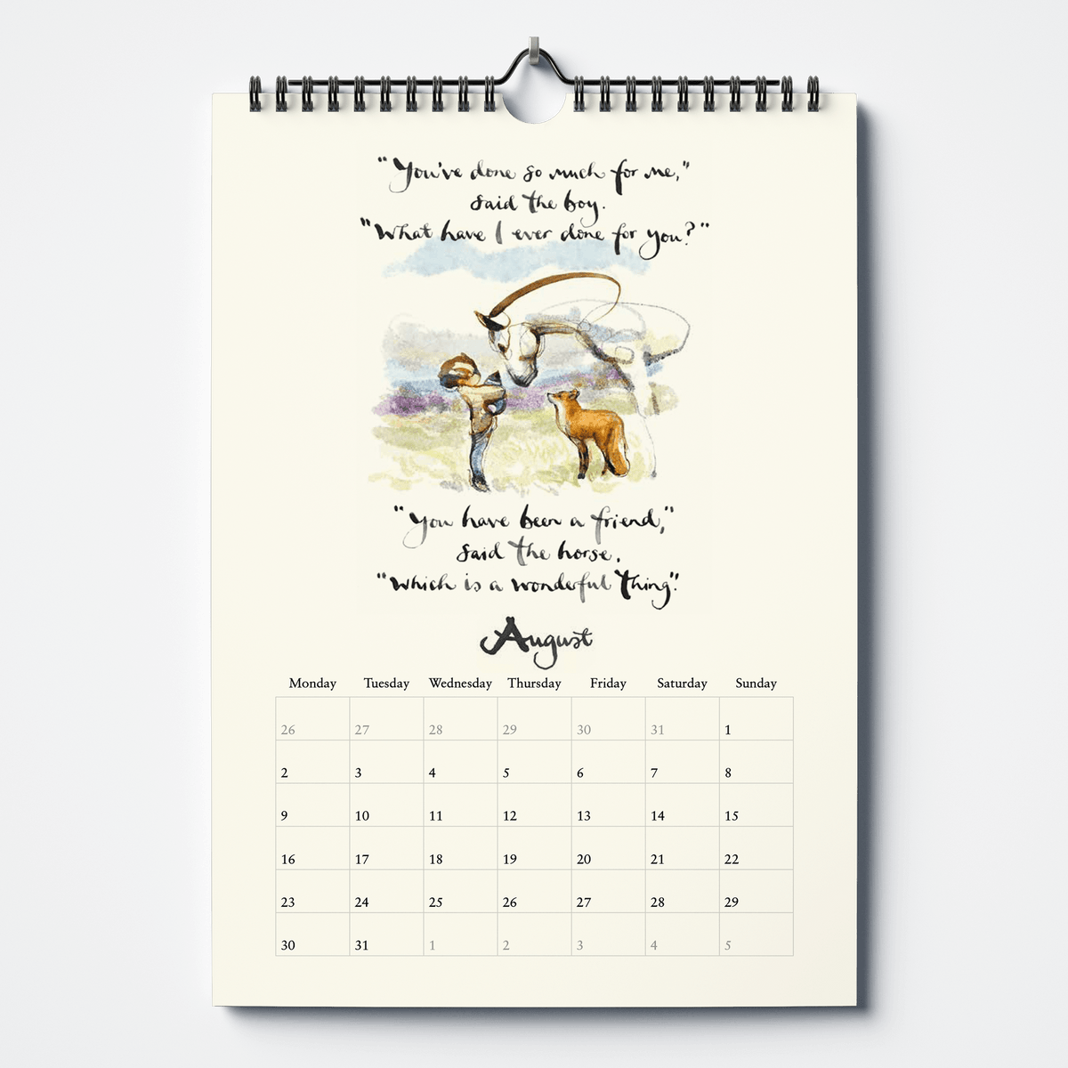 The Boy, the Mole, the Fox and the Horse | 2027 Calendar