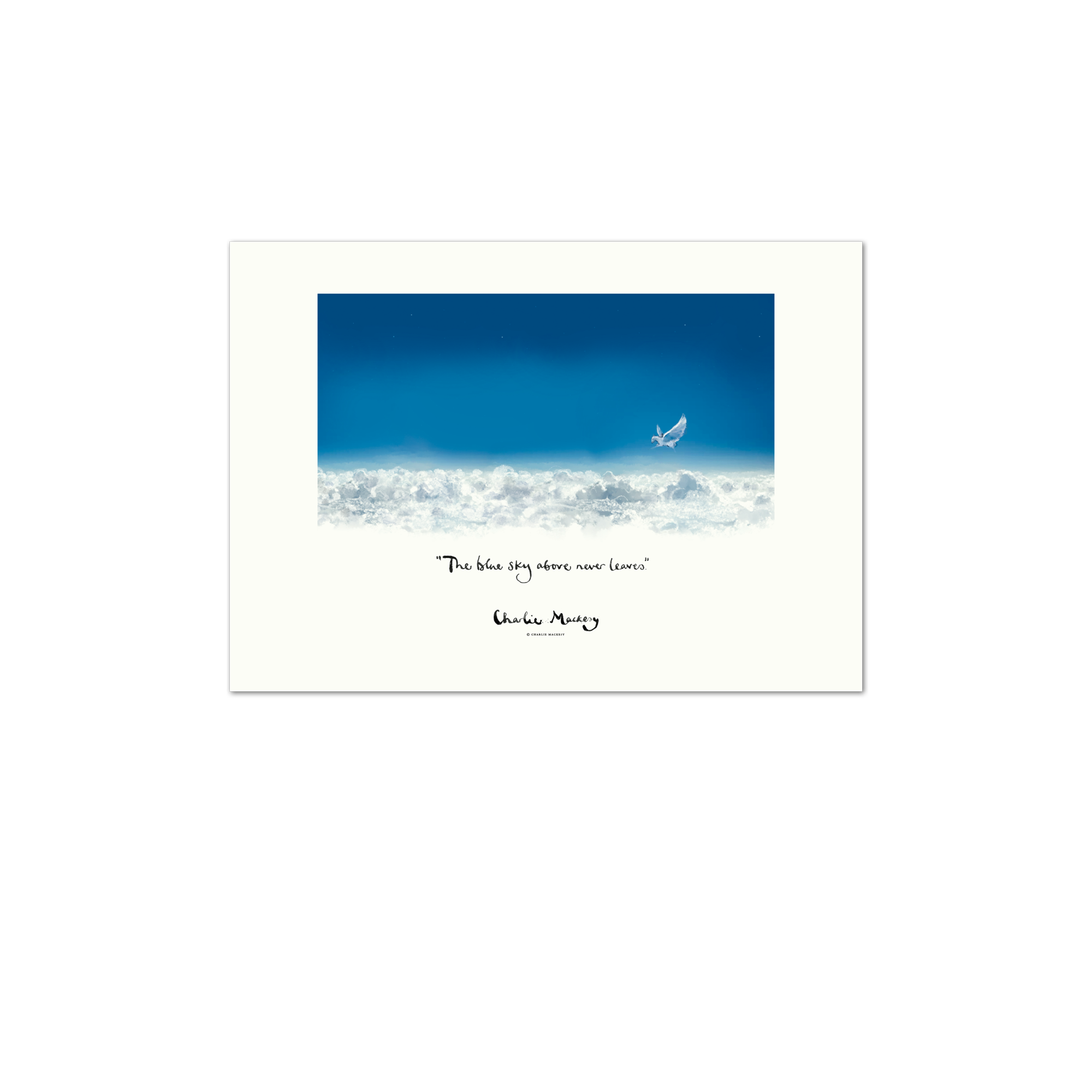 The blue sky above never leaves