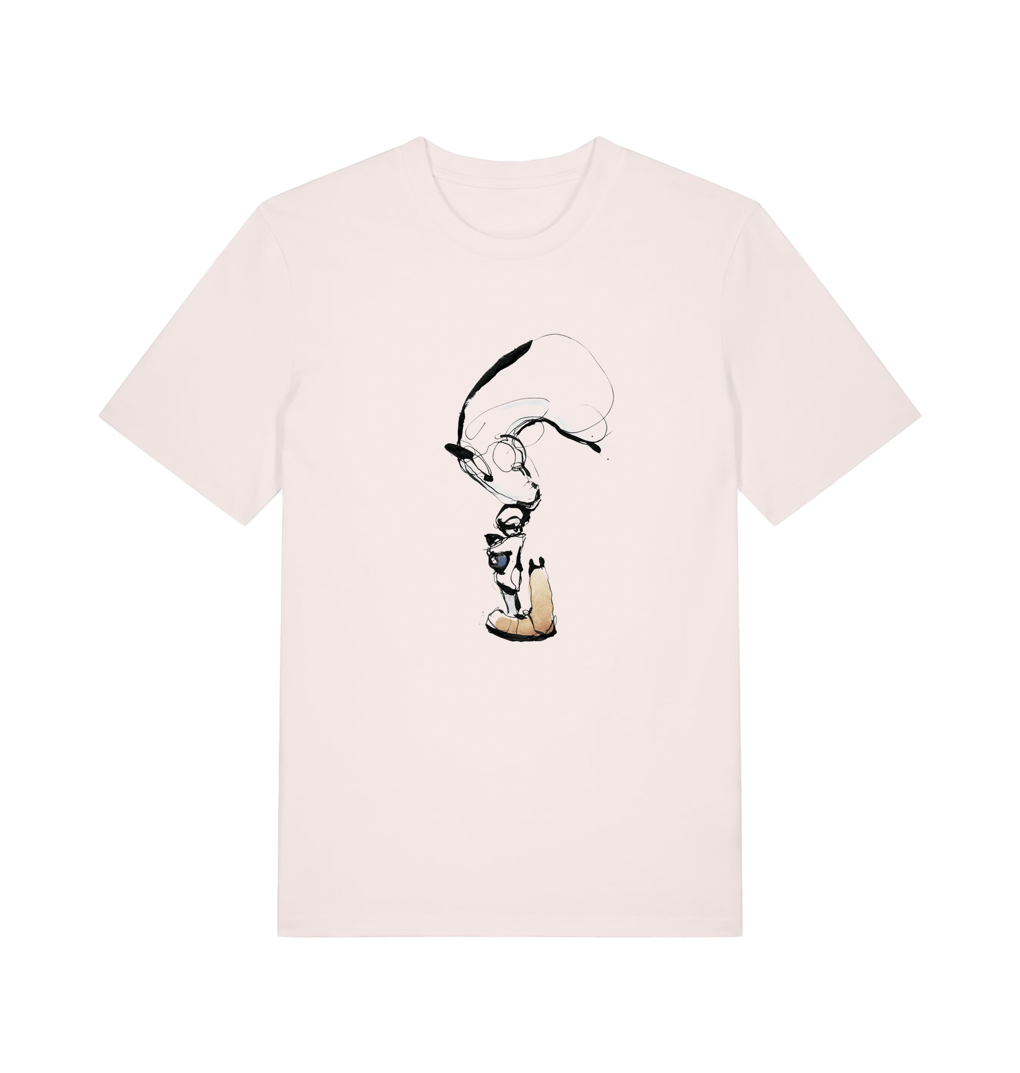Vintage White Printed T-shirt Front