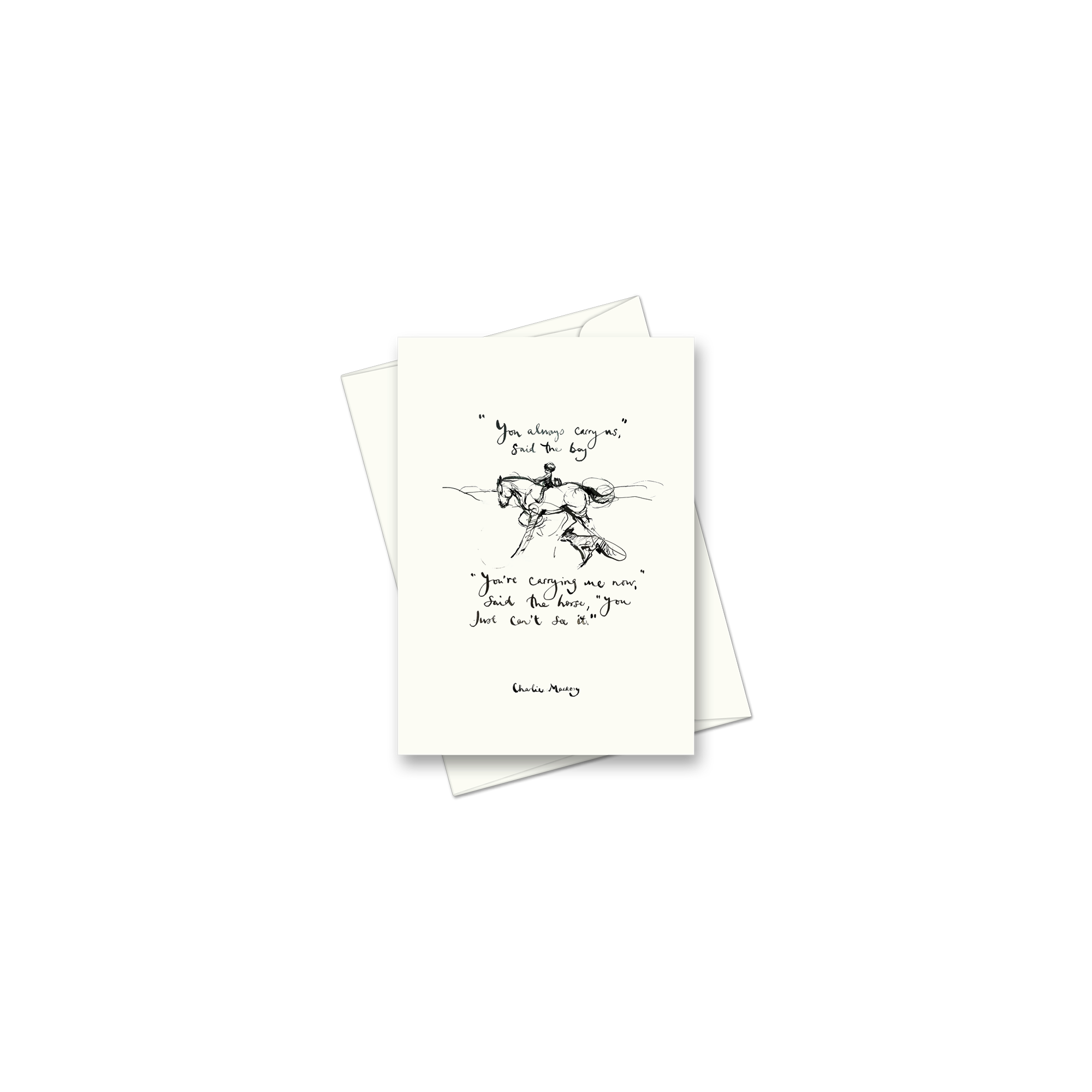 You always carry us — Charlie Mackesy