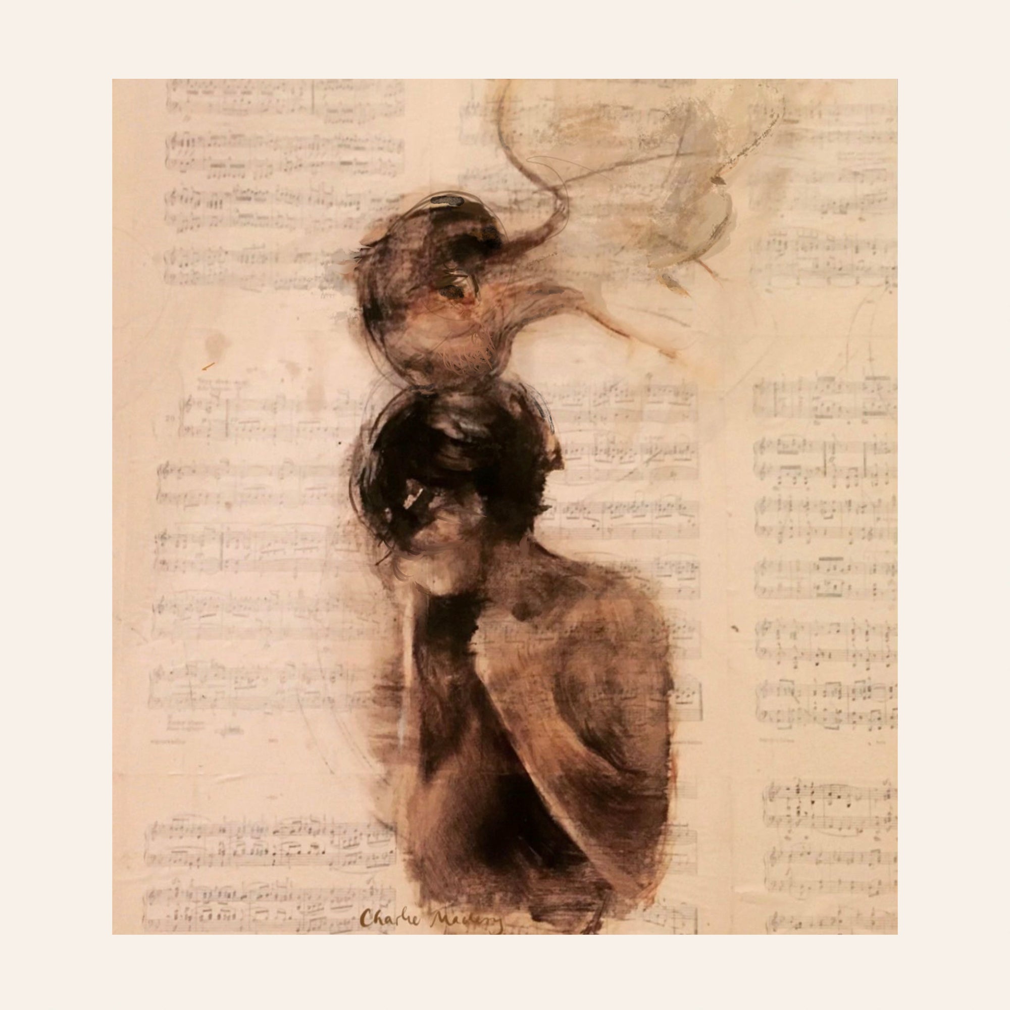 The girl and the angel with music