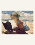 Girl reading on the beach