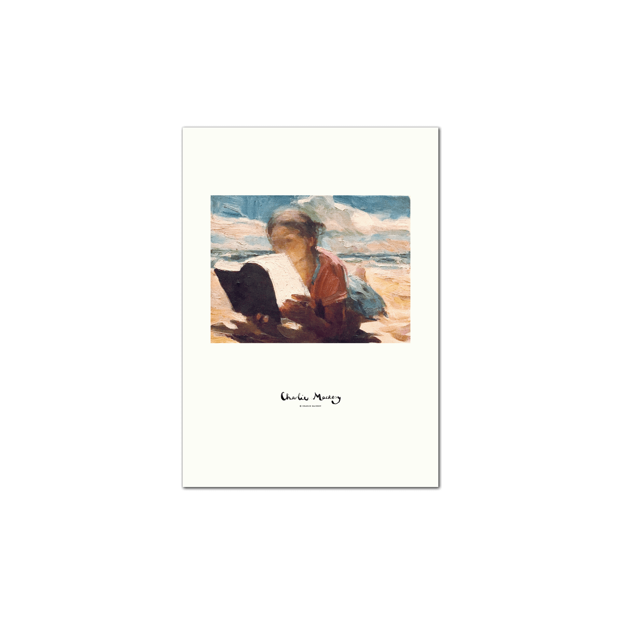 Girl reading on the beach